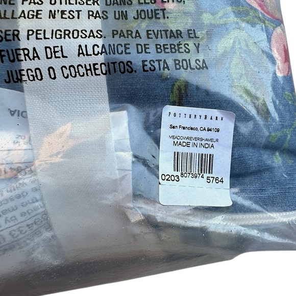 NWT POTTERY BARN EUROPEAN SQUARE MEADOW REVERSIBLE COTTON QUILTED FLORAL SHAM - Picture 8 of 8